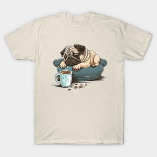 Pug With Coffee T-Shirt